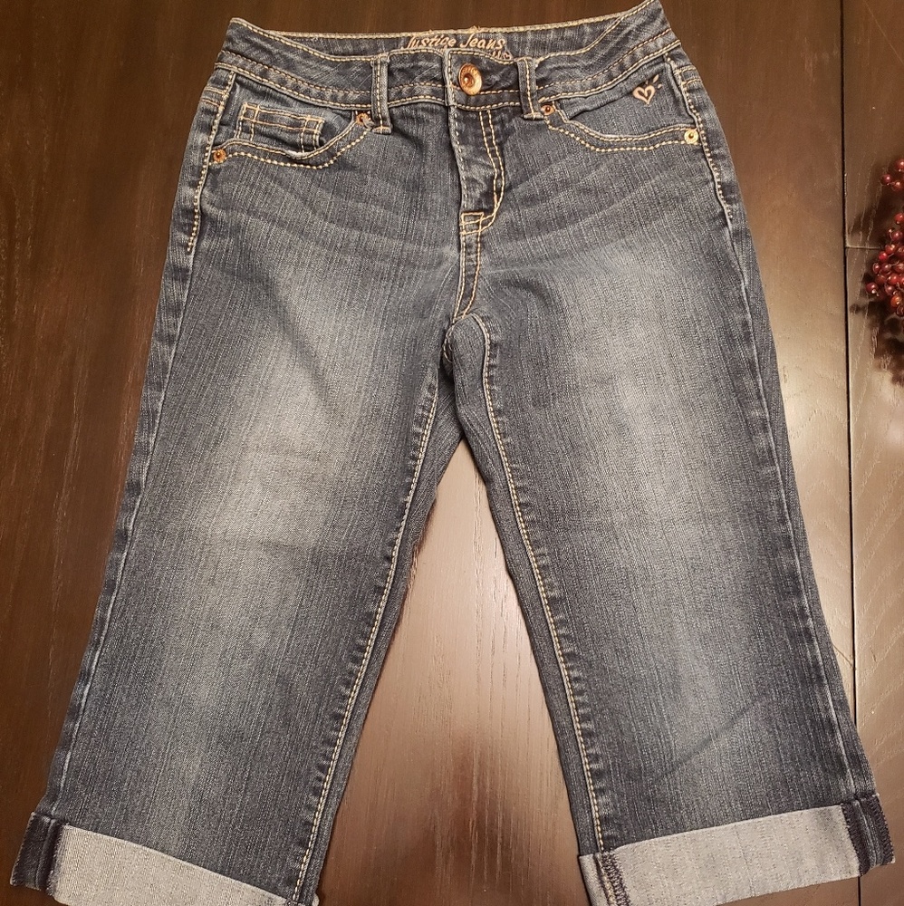 JUSTICE Girls Jean Capri Size 14 R